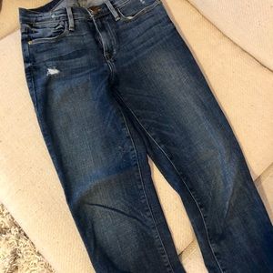 Frame high rise straight leg denim